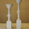 White Wooden Candle Stands