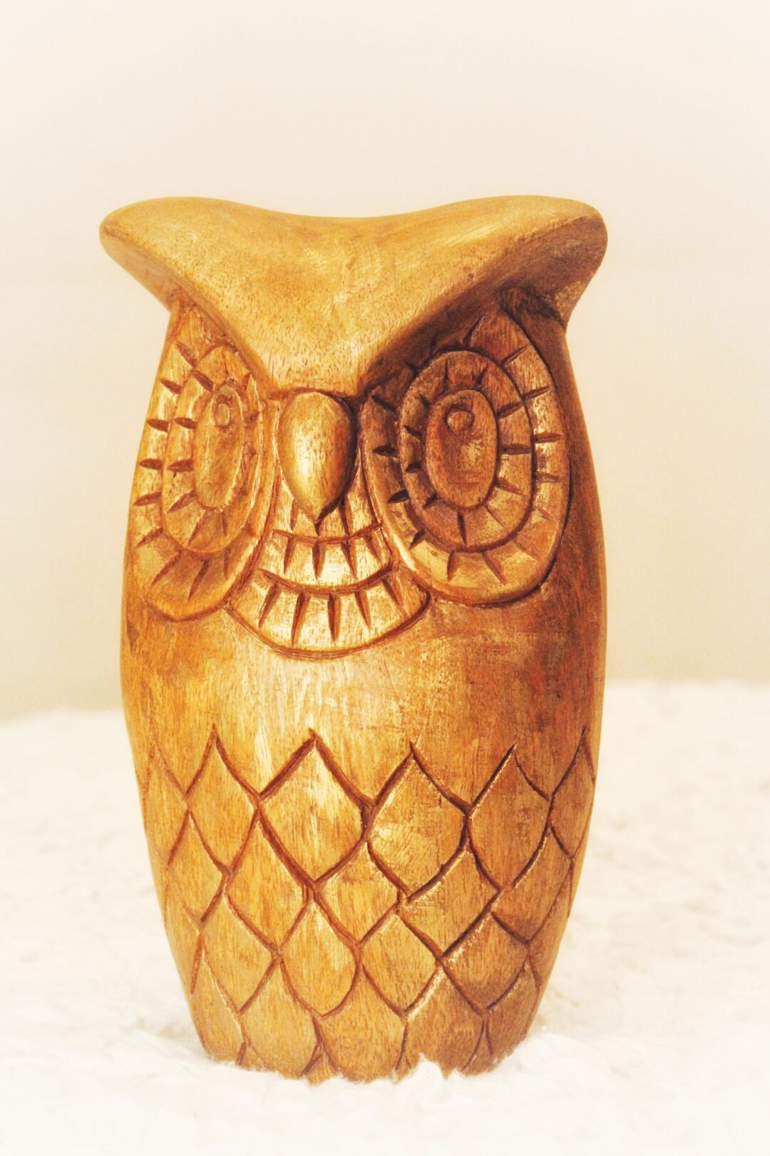 Hand Carved Wooden Owl