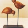 Minimalist Bird Sculpture Duo