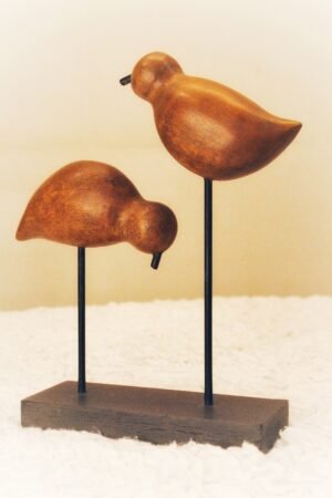 Minimalist Bird Sculpture Duo