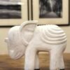 The Gentle Tusker Hand Carved White Elephant