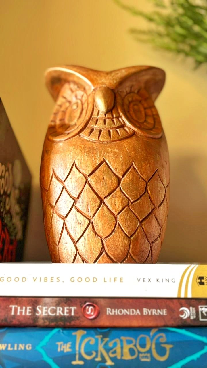 Hand Carved Wooden Owl