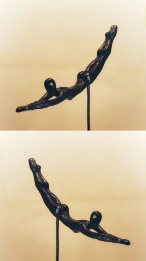 Grace In Motion - Abstract Wooden Sculpture