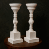 White Wooden Candle Stands