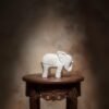 The Gentle Tusker Hand Carved White Elephant