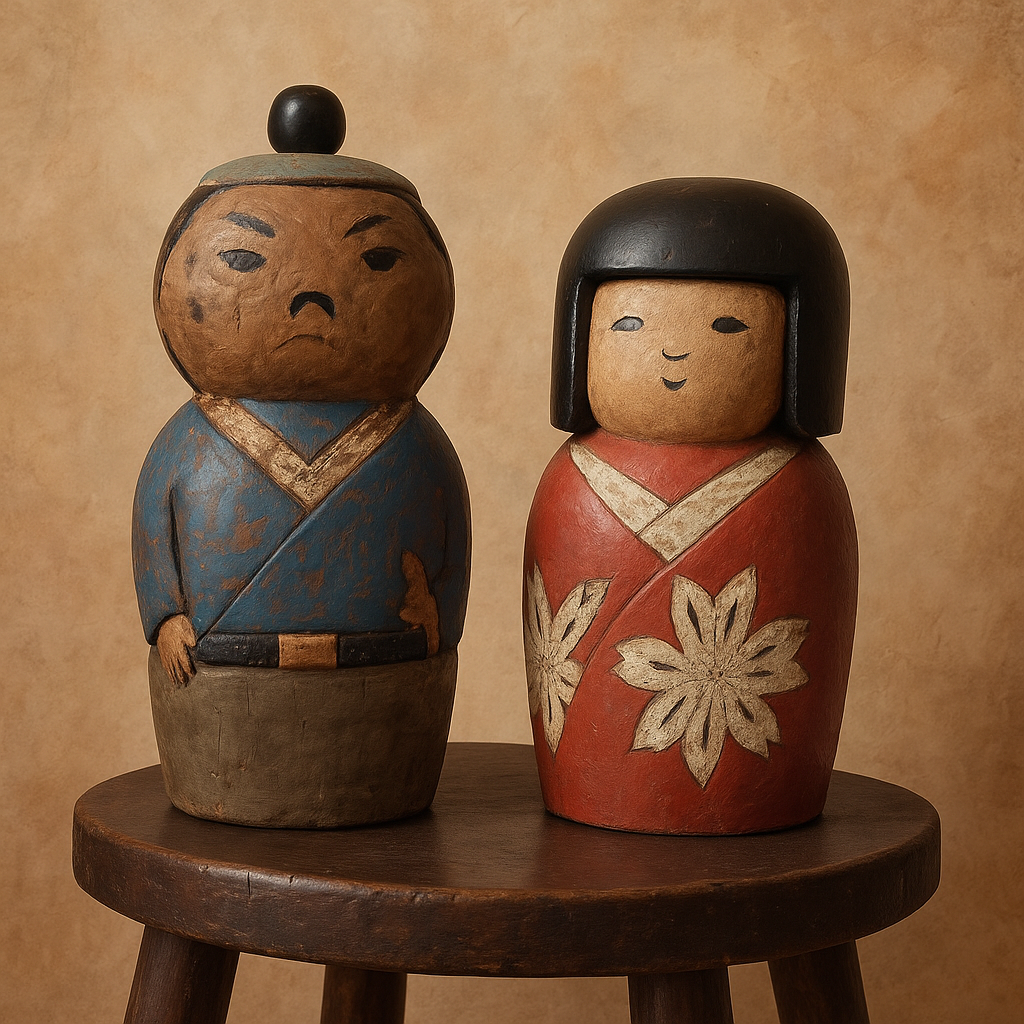 Little Keepers - Handcrafted Wooden Couple Figurines