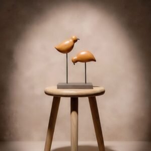 Minimalist Bird Sculpture Duo