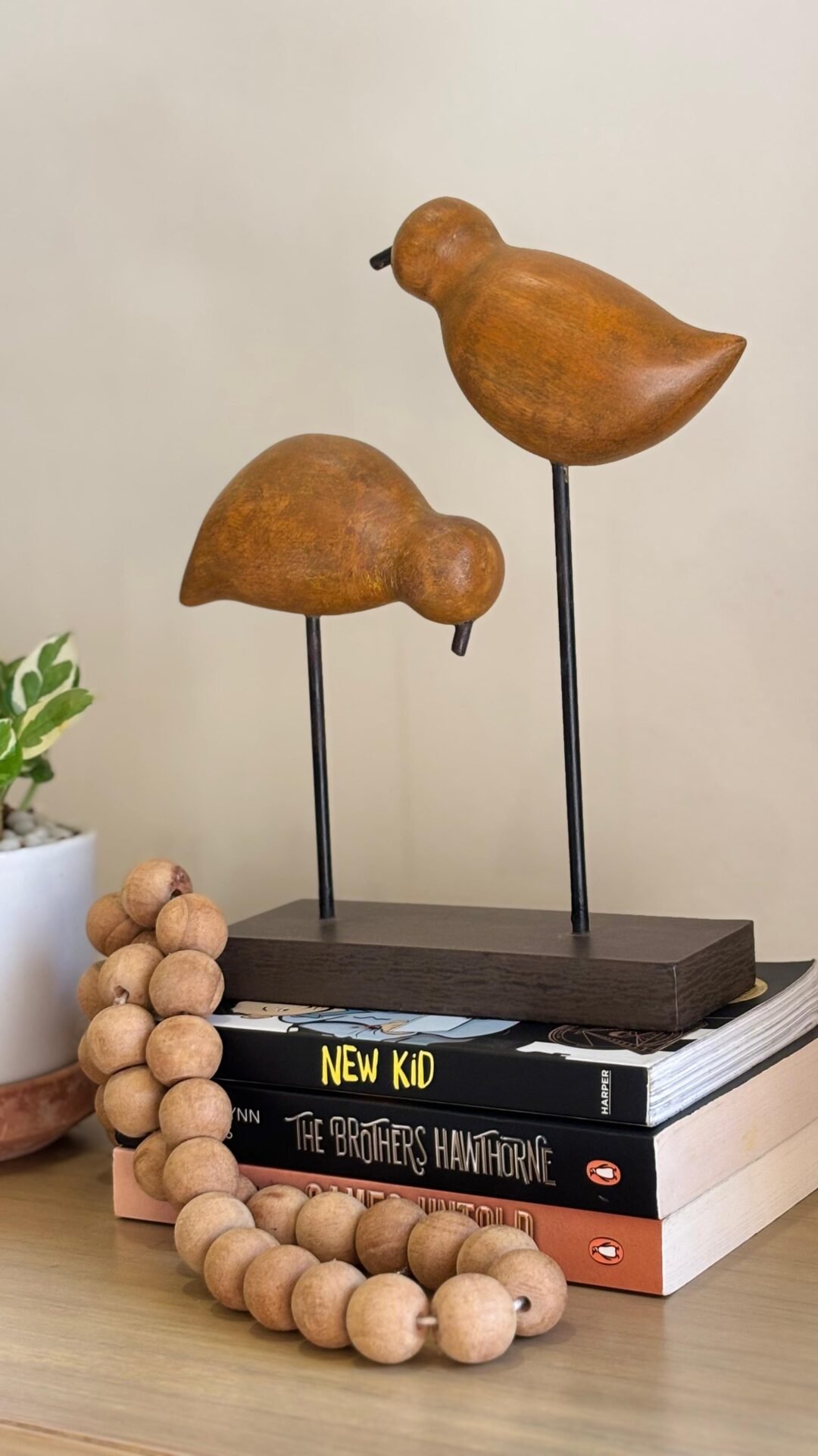 Minimalist Bird Sculpture Duo
