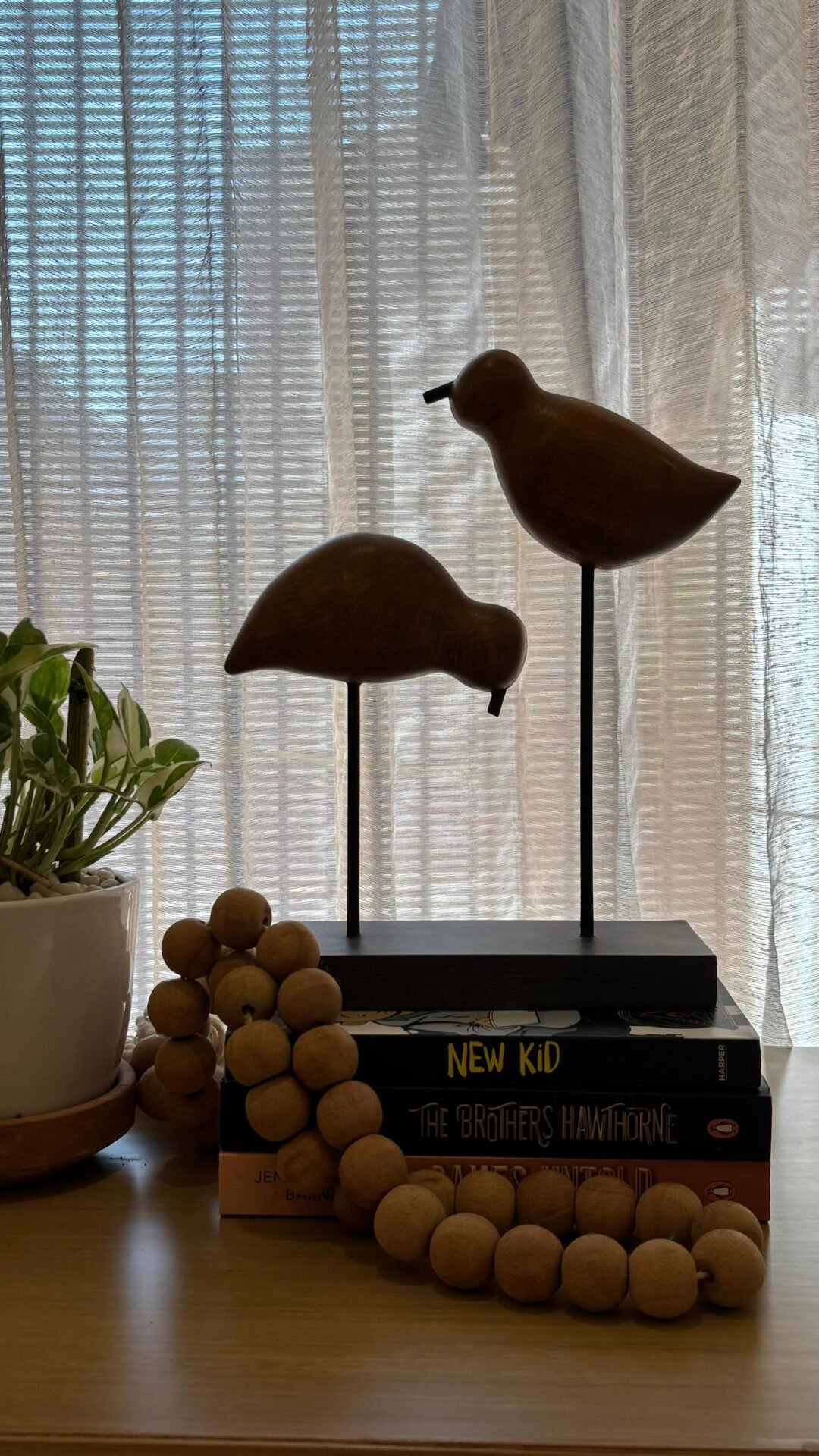 Minimalist Bird Sculpture Duo