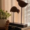 Minimalist Bird Sculpture Duo