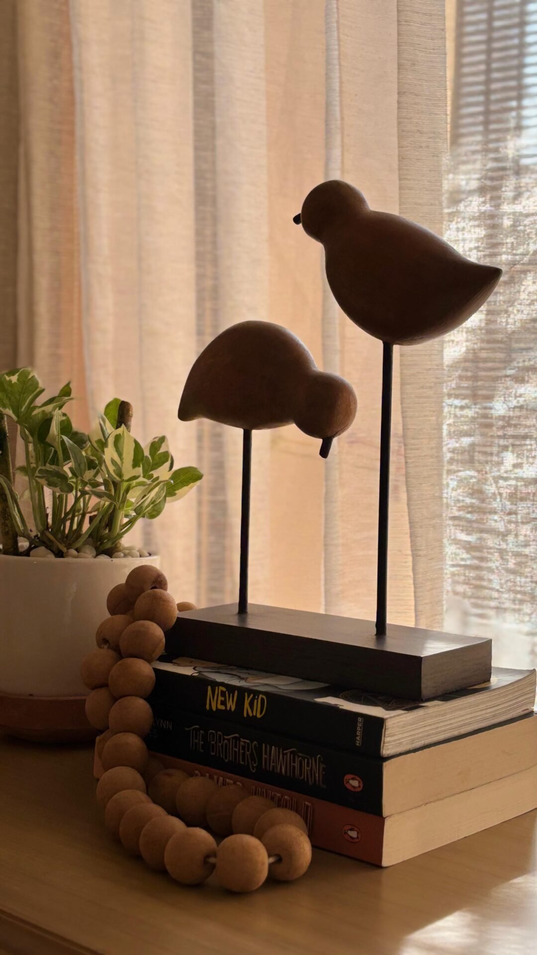 Minimalist Bird Sculpture Duo