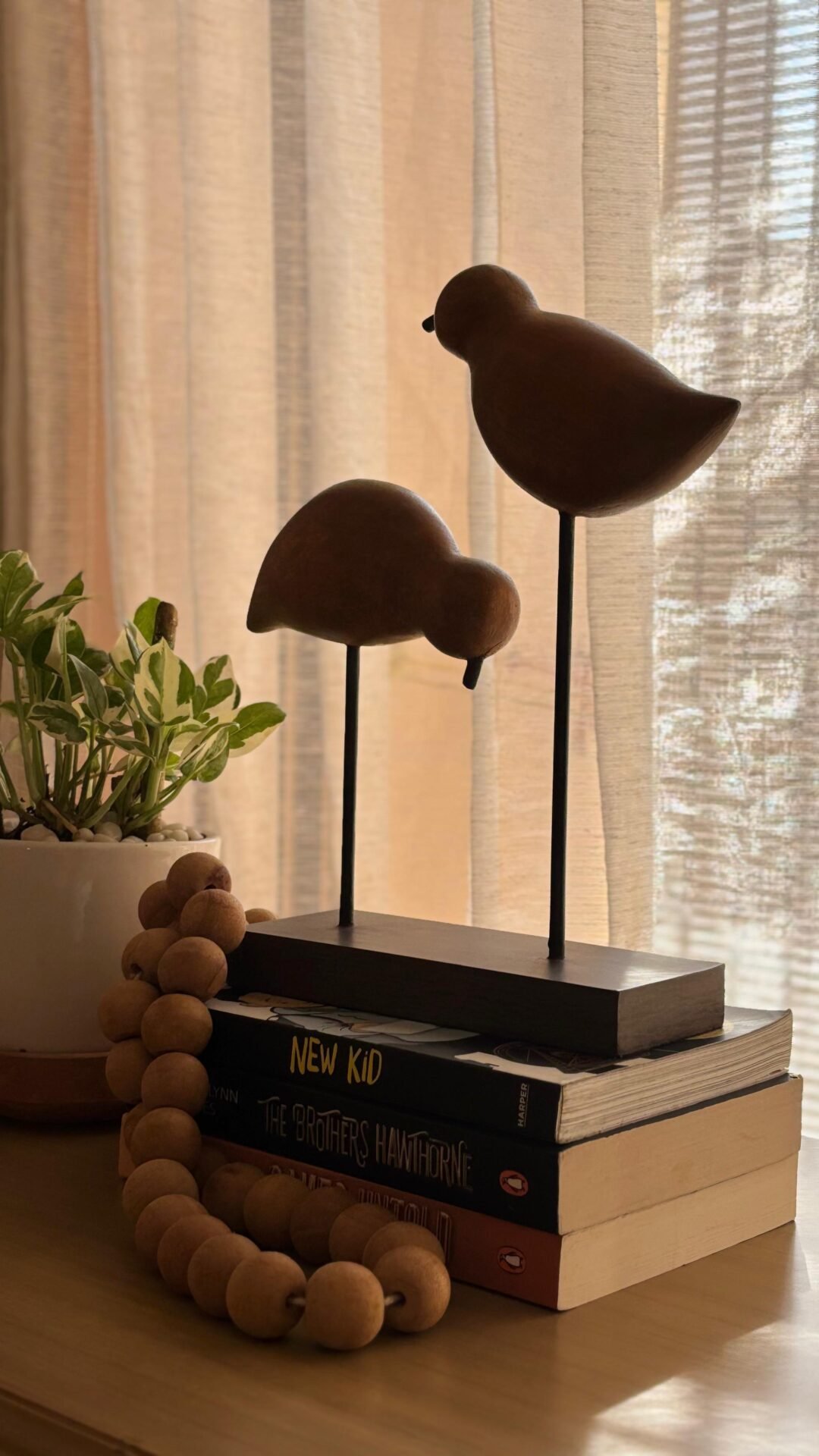 Minimalist Bird Sculpture Duo