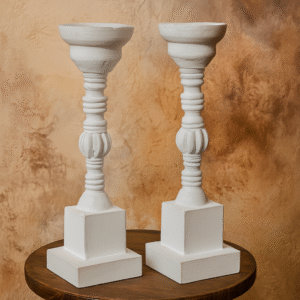 Use this background White Wooden Candle Stands