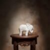 The Gentle Tusker Hand Carved White Elephant