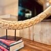 Hand-Carved Decorative Tusker Horn (Faux Ivory)