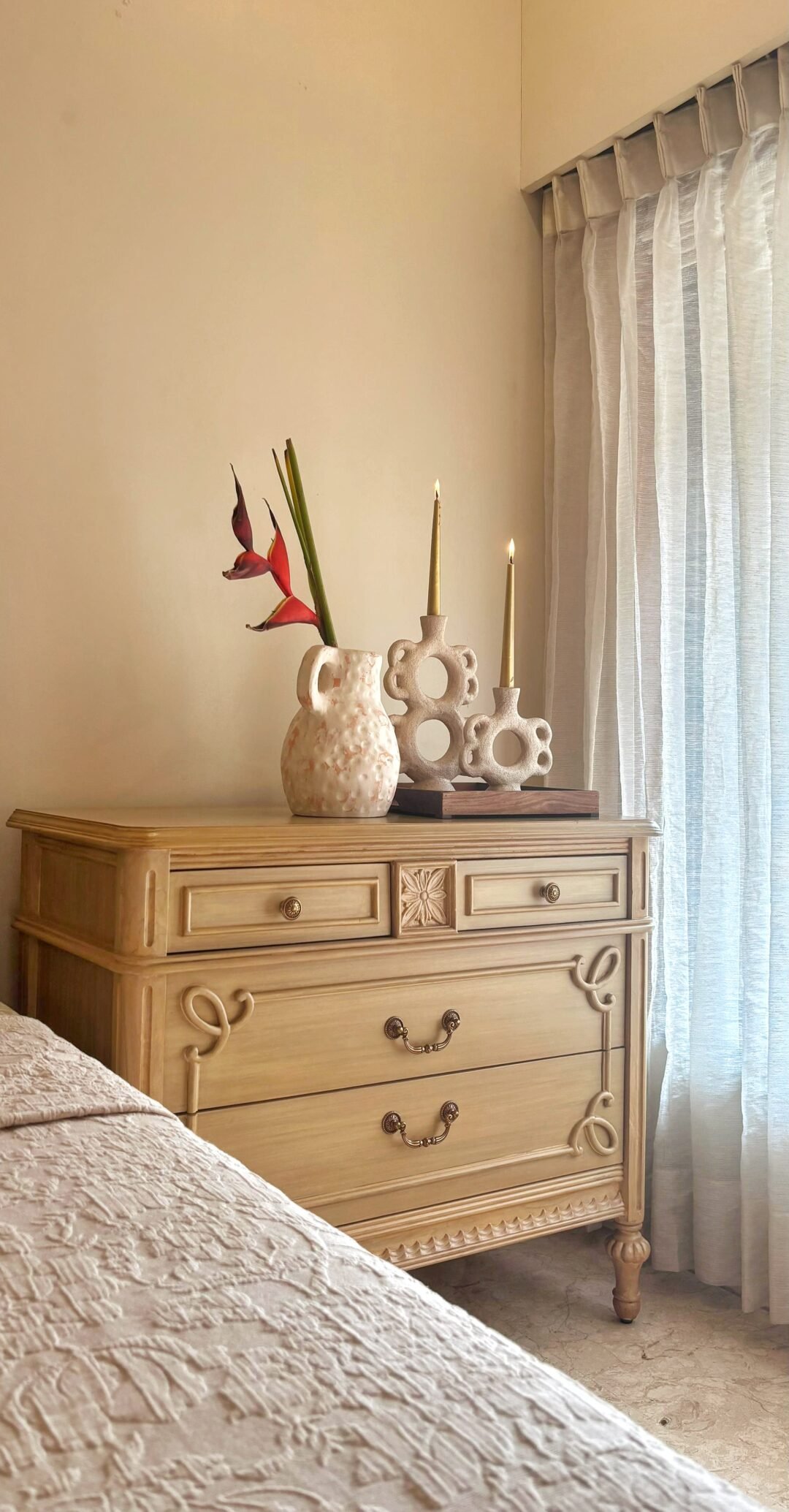 The Sandstone Tapered Candle Stand