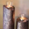 Textured Glow Candle Stands