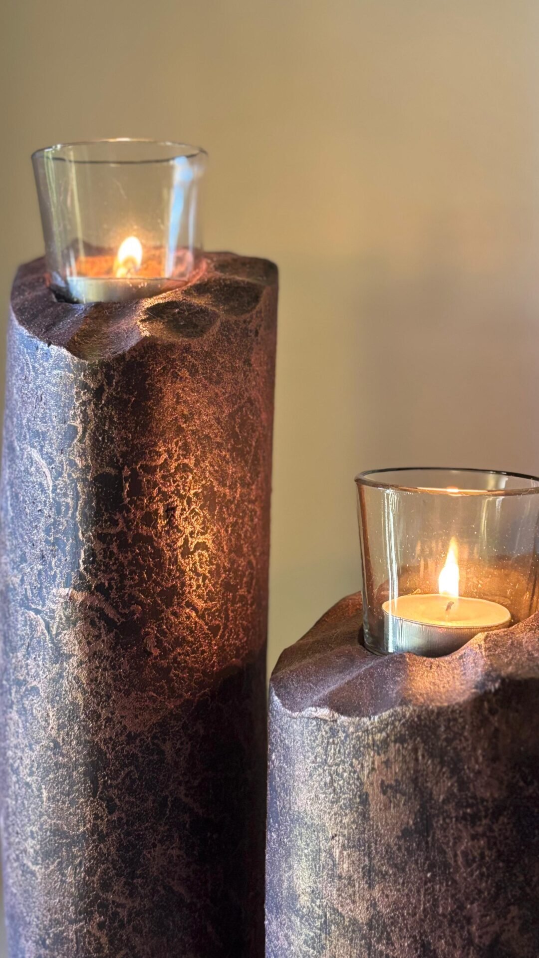 Textured Glow Candle Stands