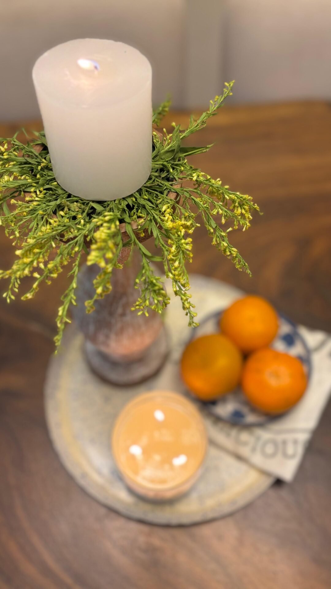 Distressed Candle Stand